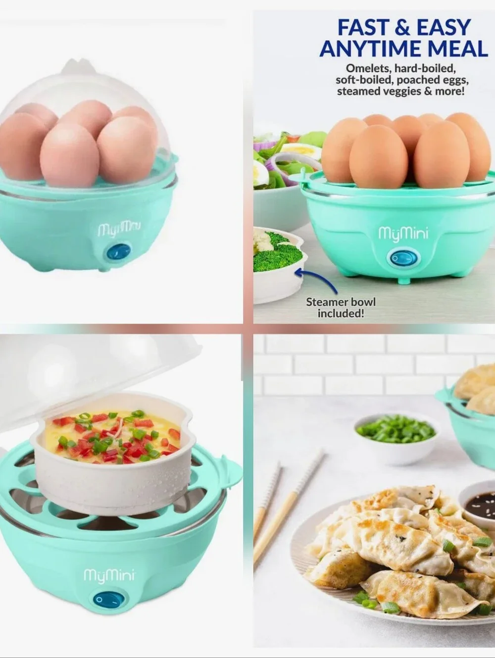 New in box my mini egg cooker in teal